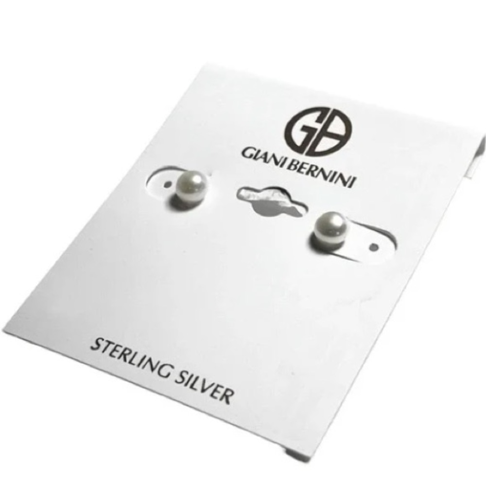 Giani Bernini pearl stud earrings